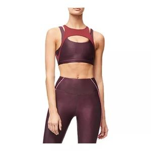 New Good American Women's  Sports Bra - Bordeaux size 1